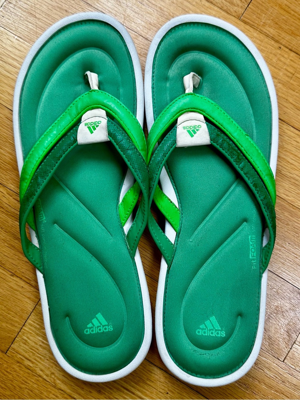 ☀️Summer Sale!☀️ Adidas FitFoam Cushioned Green Flip Flops (Restored)